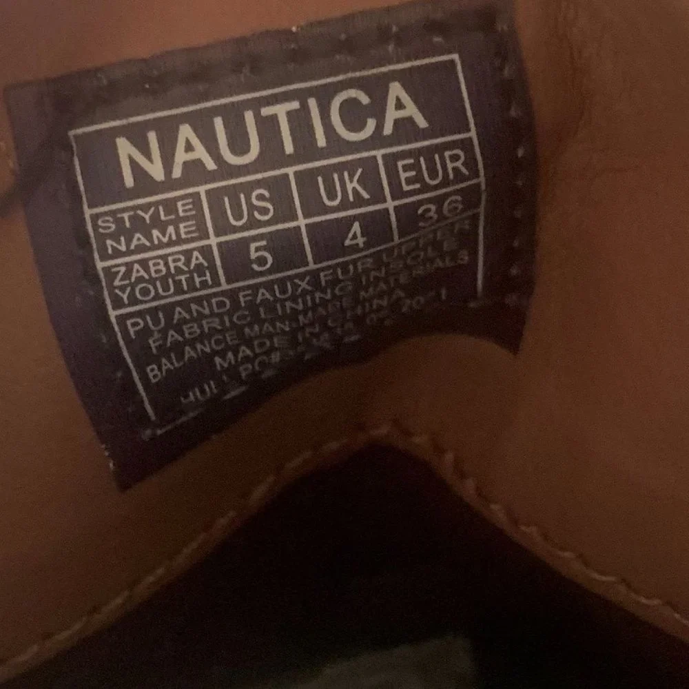 NWT NAUTICA ZABRA YOUTH‎ GIRL'S BOOT'S WITH FAUX FUR TRIM MAUVE 5